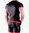 Leatherlike-Micro V-Shirt schwarz-rot