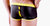 Leatherlike-Micro 2-way-Zip-Pant schwarz-gelb