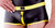 Leatherlike-Micro 2-way-Zip-Pant black-yellow