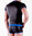 Leatherlike-Micro V-Shirt schwarz-blau