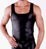 Leatherlike-Micro Muscle-Shirt schwarz