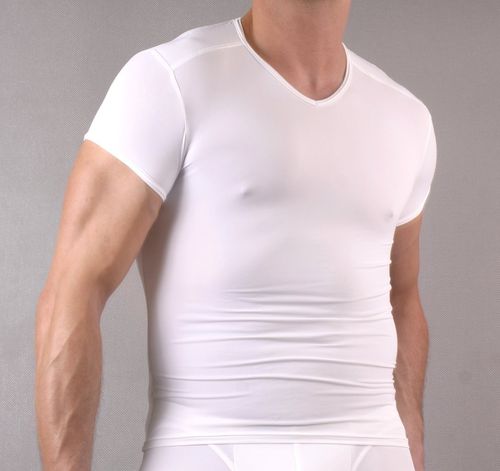 Micro-Basic V-Shirt white