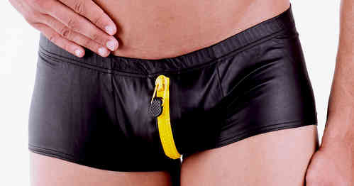 Leatherlike 2-Way-LongZip Pant Zip gelb