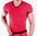 Micro-Basic V-Shirt rot-schwarz