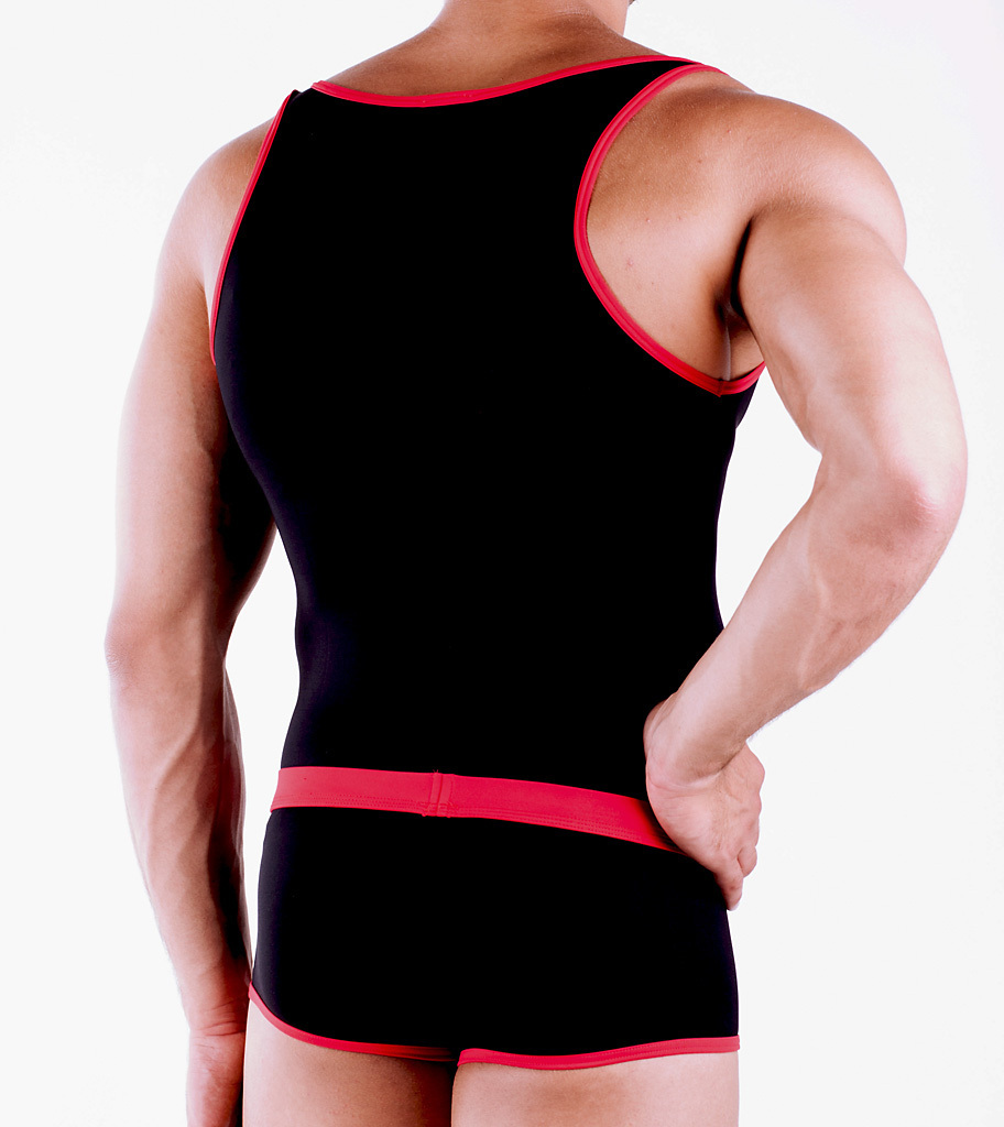 Micro-Basic Athletik Shirt black-red