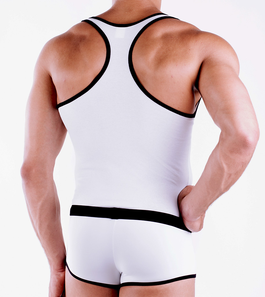 Micro-Basic Muscle Shirt white-black