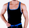 Micro-Basic Muscle Shirt schwarz-blau