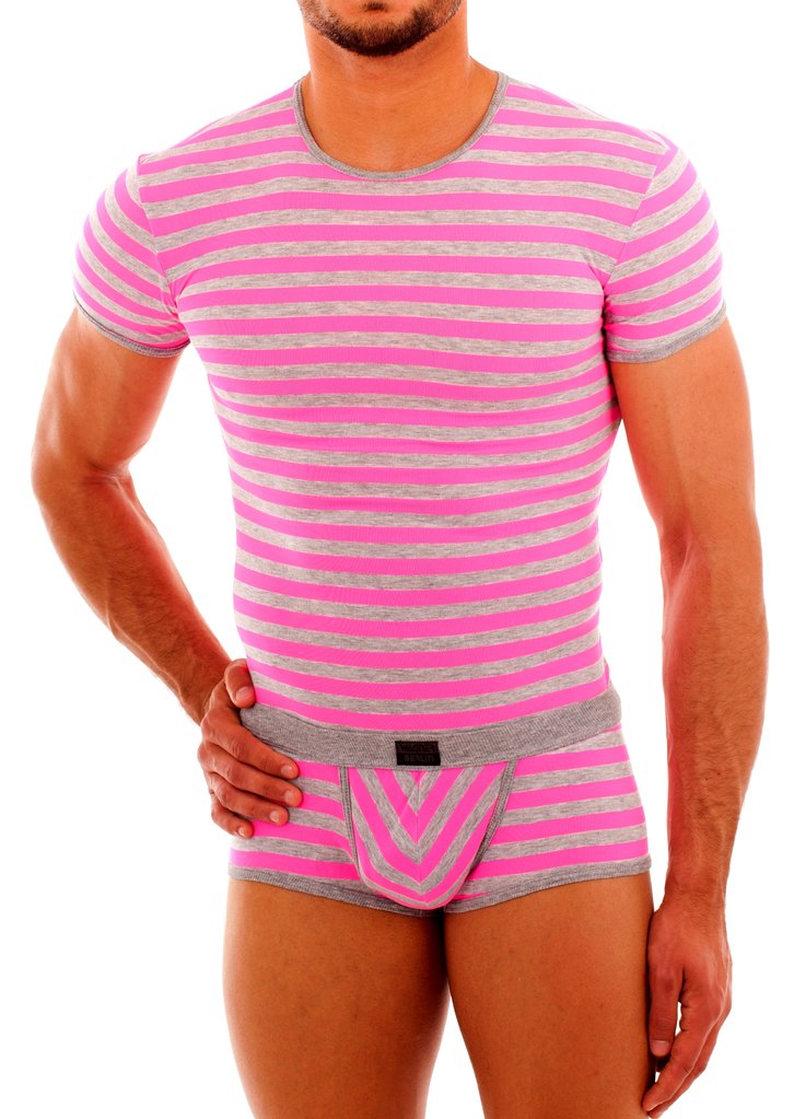 Stripes Jock grau-pink