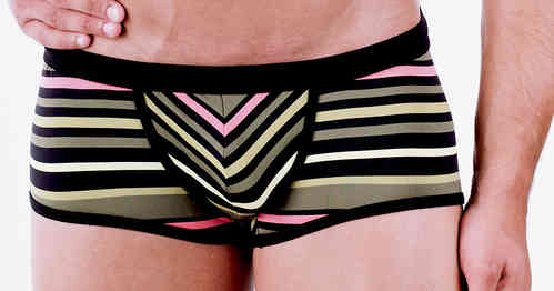 Bade Stripes Action Pant khaki-schwarz-rosa