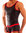 Leatherlike-Micro Athletic Shirt schwarz-rot