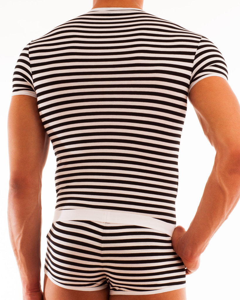 Stripes Shirt weiss-schwarz