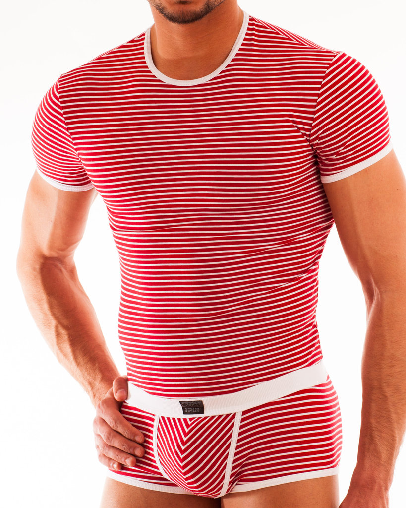 Stripes Shirt rot-weiss