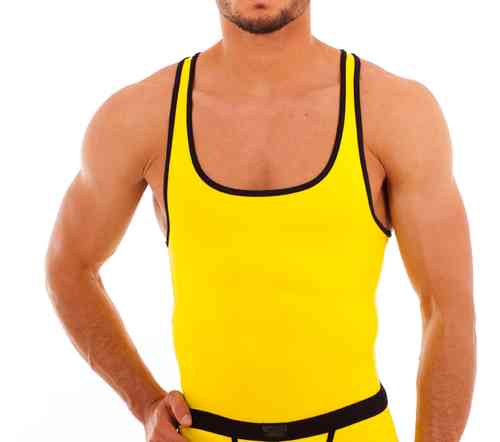 Micro-Basic Muscle Shirt yellow-black