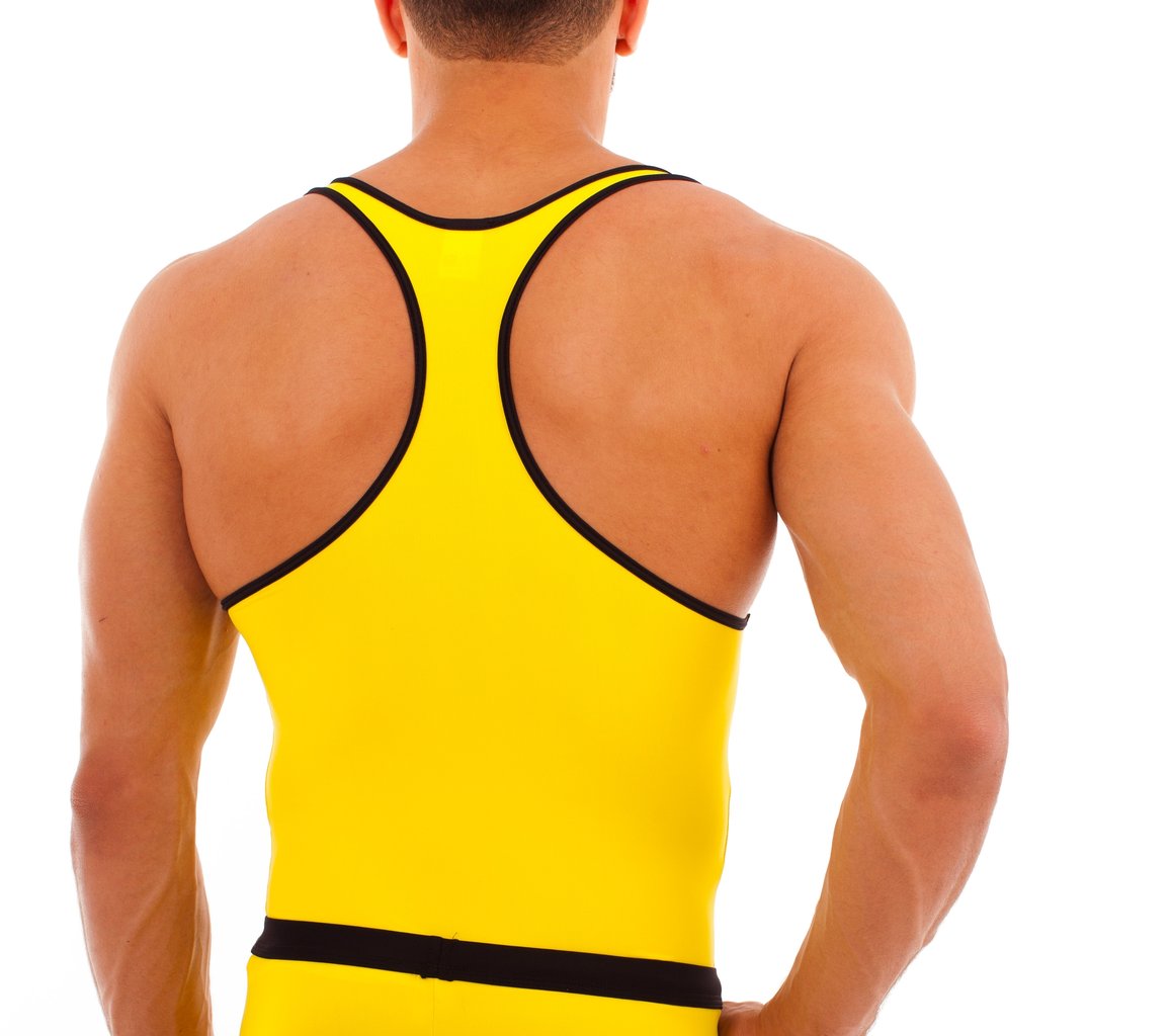 Micro-Basic Muscle Shirt gelb-schwarz