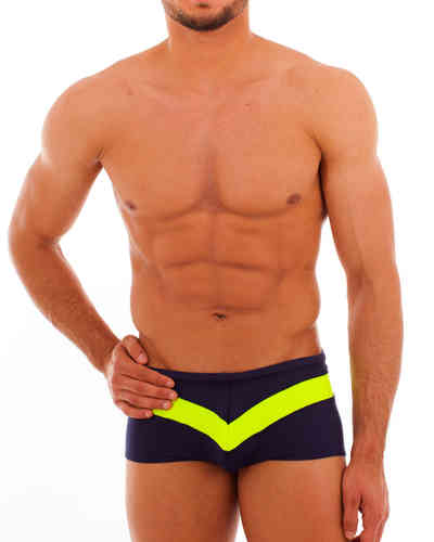 Swimwear Pant Stripes marine-neonyellow