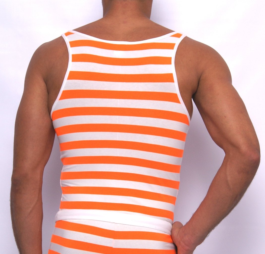 Matrosen Athletic Shirt white-neon-orange