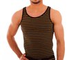 Cotton Stripes Athletic Shirt oliv-schwarz