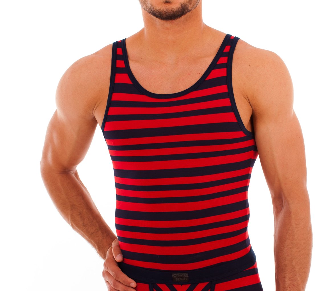 Matrosen Athletic Shirt marine-red slim