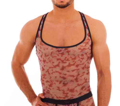 Batik-Netz Muscle Shirt