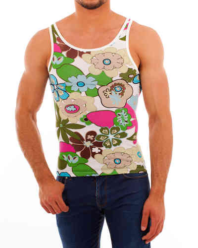 Flowers Athletic Shirt pink-green