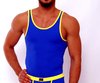 Micro-Basic Athletik Shirt blau-gelb