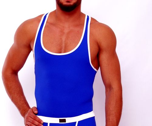 Micro-Basic Muscle Shirt blue-white