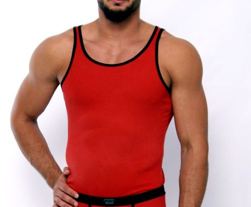 CottonRipp Athletic Shirt red-black