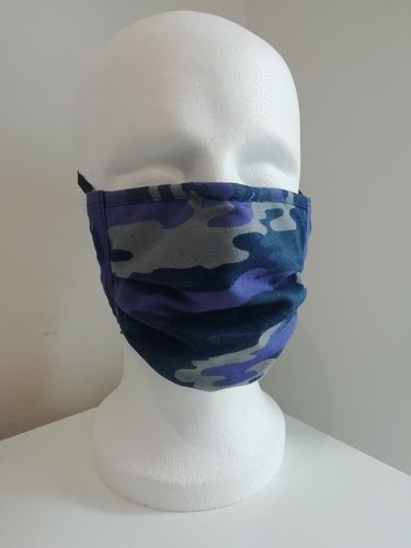 Maske Camouflage blau grau