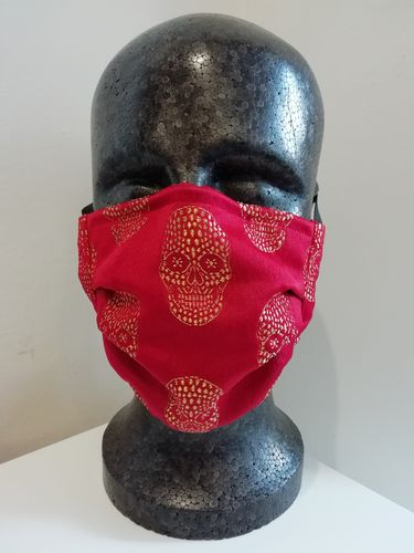 Mask Skull red gold